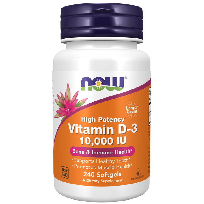 Vitamina D3 10.000 UI (240 Cápsulas blandas)