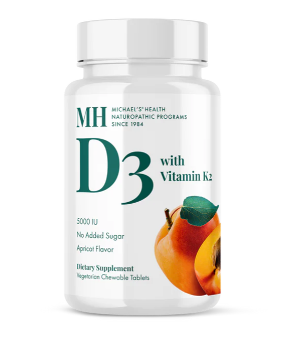 Vitamina D3 (5000 UI) con vitamina K2 (90 chewables) Michael´s Health