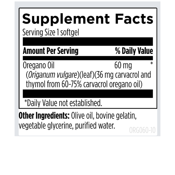 aceite de orégano (60 veg caps), Designs for Health