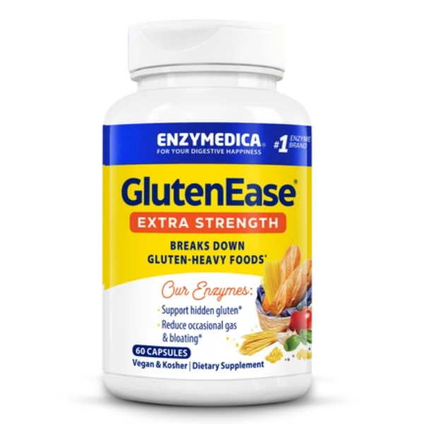 GlutenEase™ Extra Fuerte para Gluten y Lacteos (60 caps), Enzymedica ...