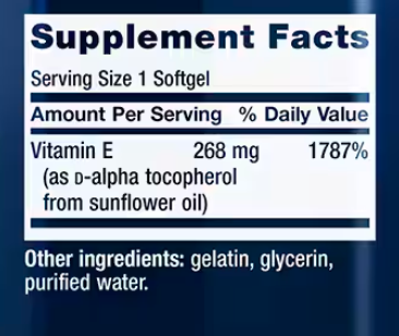 Super Vitamina E 268 mg (400 UI) (90 softgels), Life Extension