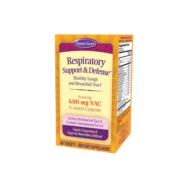 Soporte y Defensa Respiratoria con NAC (60 tabs), Irwin Naturals