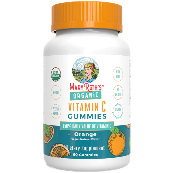 Vitamina C en Gomitas Orgánicas, Naranja (60 gomitas), Mary Ruth´s