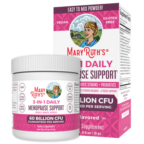 Polvo de Apoyo para la Menopausia 3 en 1 (0.5oz/15g), Mary Ruth´s