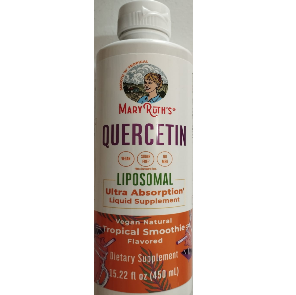 Quercetina Liposomal Tropical Smoothie (15.22 fl oz/ 450ml), Mary Ruth´s