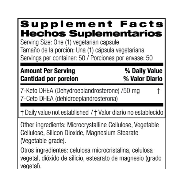 7-Keto Dhea 50mg (50 Capsulas), Bio Nutrition