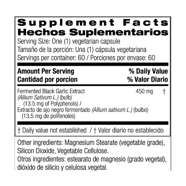 Ajo Negro Fermentado 450 Mg (60 Capsulas), Bio Nutrition