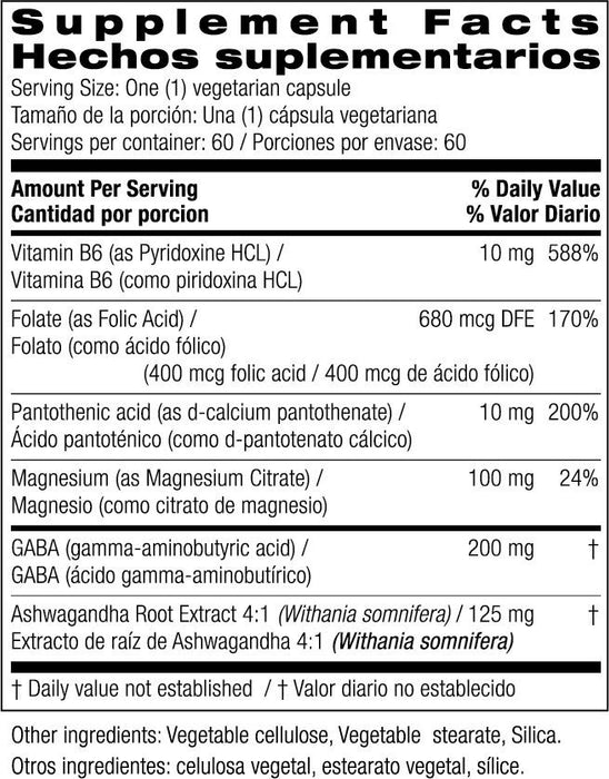 Ashwagandha  Bienestar Contra Estrés, (60 Capsulas), Bio Nutrition