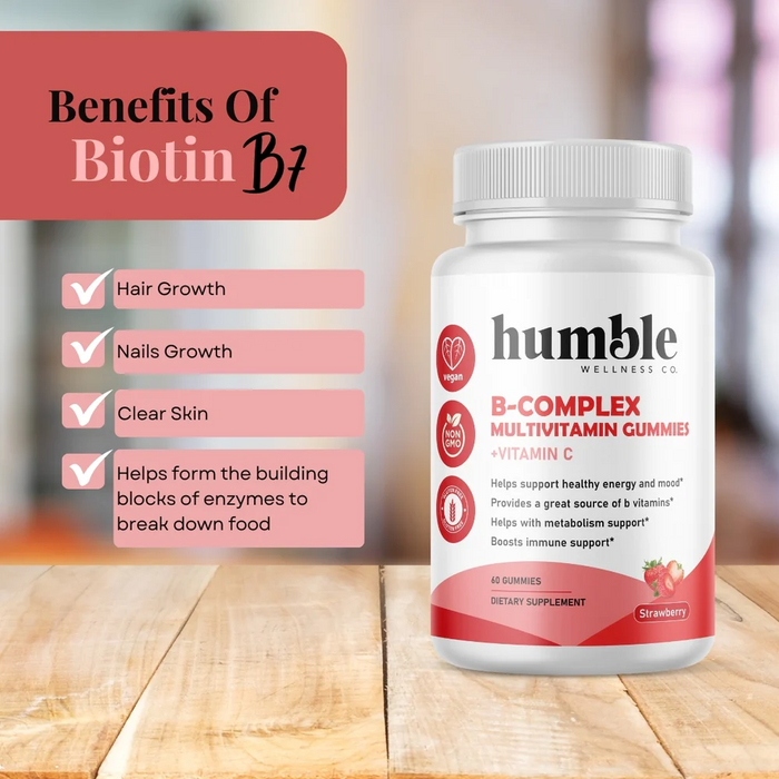 Complejo B + Vitamina C (60 gomitas), Humble