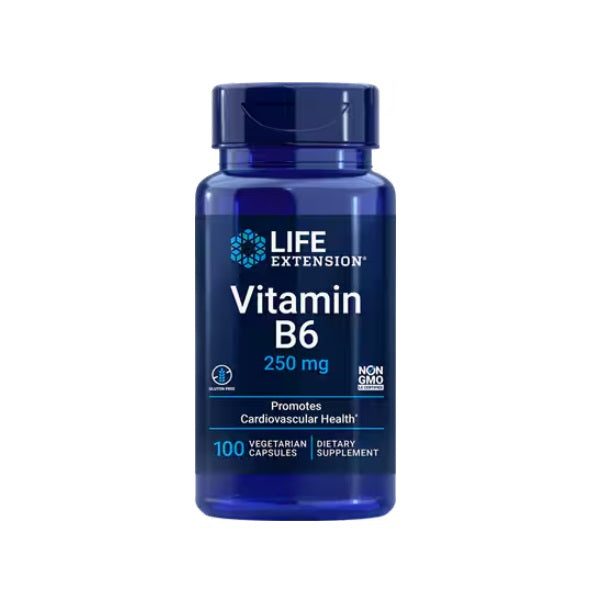 Vitamina B6 250 mg, 100 cápsulas, Life Extension