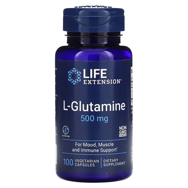 L-Glutamina 500mg (100 veg caps) , Life Extension