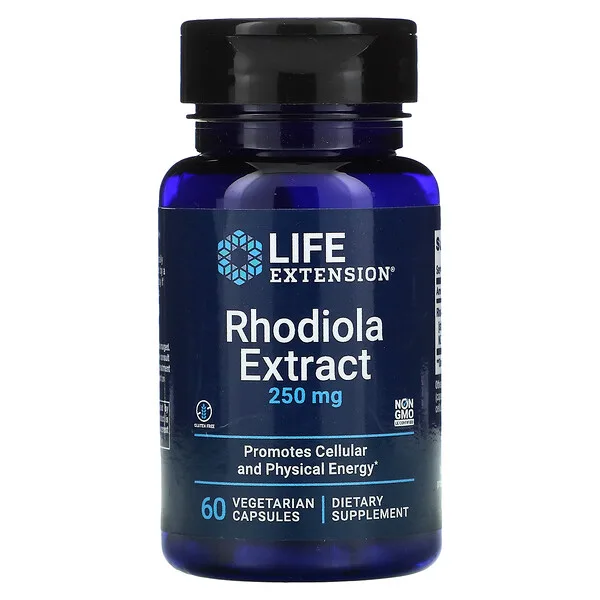 Extracto De Rodiola 250 mg (60 veg caps), Life Extension