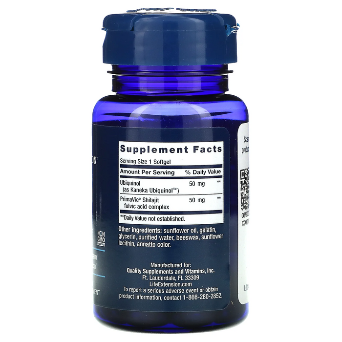 Super Ubiquinol Coq10 Con Soporte Mitocondrial Mejorado 50 mg (30 softgels), Life Extension