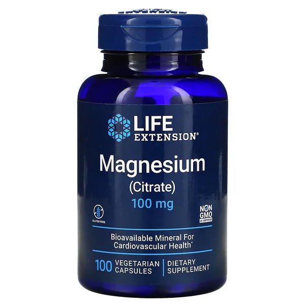 Magnesio (Citrato) 100 mg (100 veg caps), Life Extension