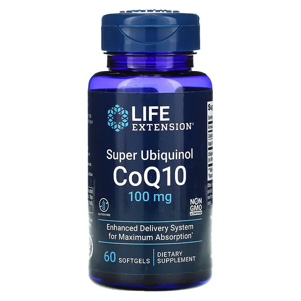 Súper Ubiquinol Coq10, 100mg (60 Softgels), Life Extension