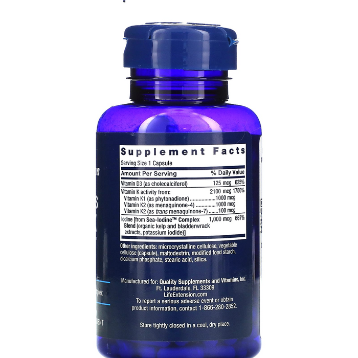 Sea-Iodine™ Vitaminas D Y K (60 Caps) , Life Extension