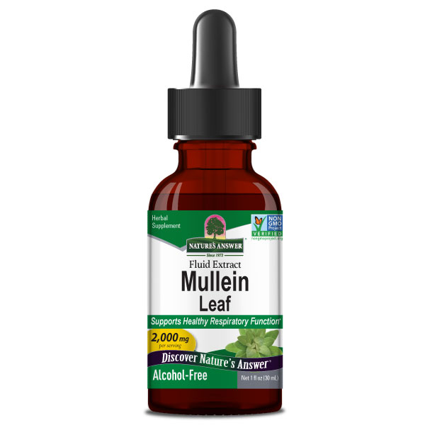 Extracto de Hoja de Gordolobo/ Mullein Leaf 2,000 mg, Liquido (1 fl oz/30 ml), Nature's Answer