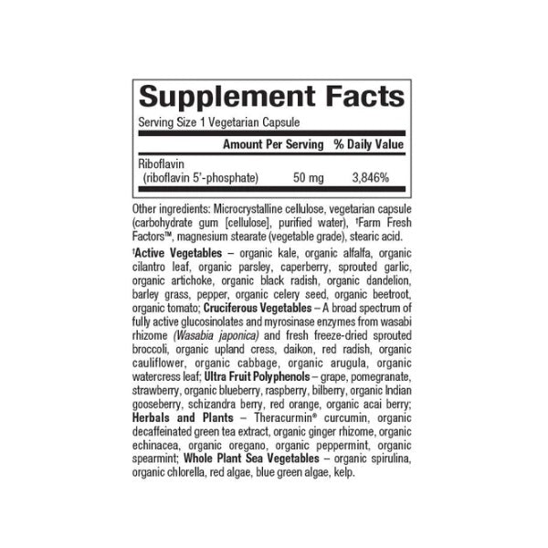 BioCoenzymated® Riboflavin 5'-phosphate 50 mg (30 vcap), Natural Factors