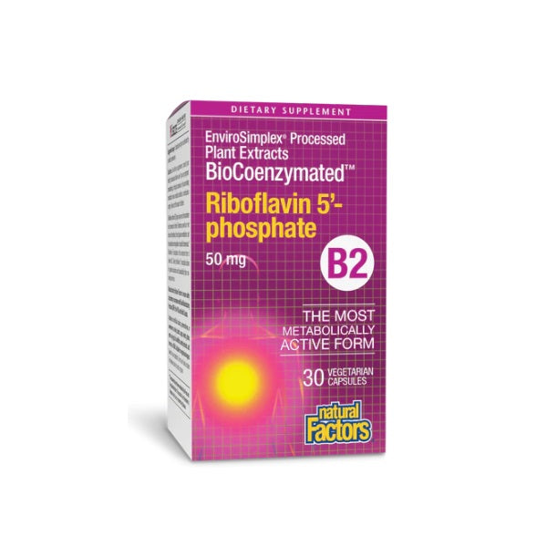 BioCoenzymated® Riboflavin 5'-phosphate 50 mg (30 vcap), Natural Factors