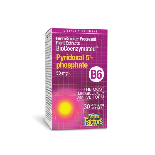 BioCoenzymated® Pyridoxal 5'-phosphate 50 mg (30 vcap), Natural Factors