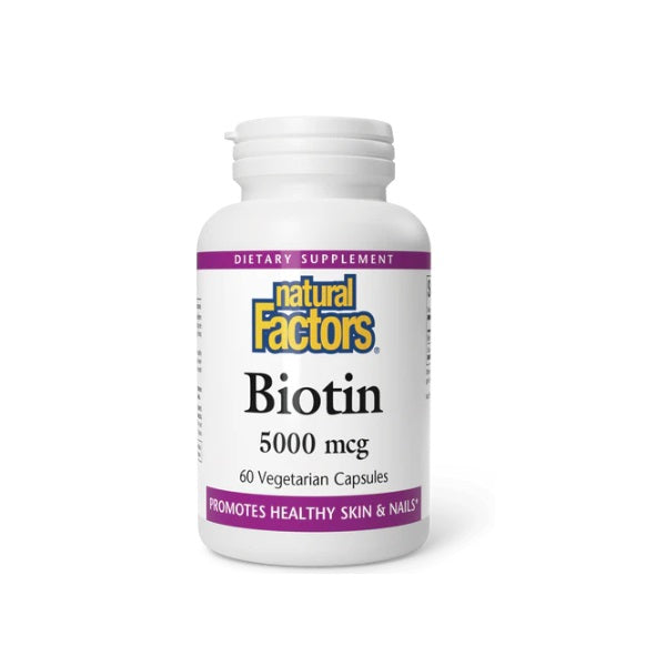 Biotina 5,000 mcg (60 vcap), Natural Factors