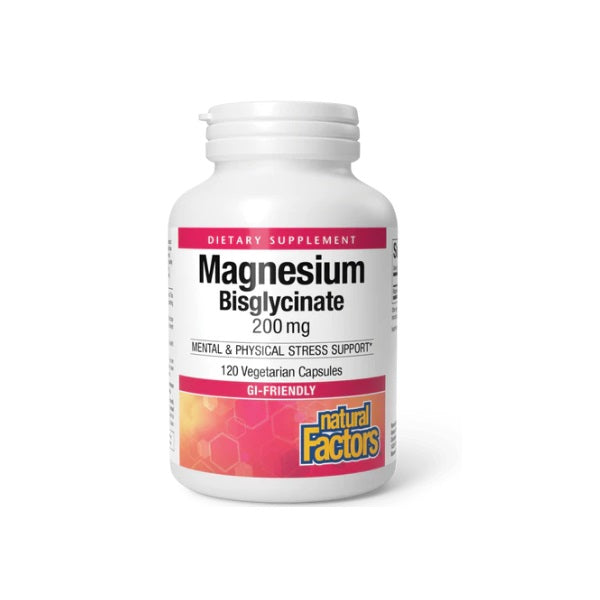 Bisglicinato de Magnesio 200 mg (120 vcap), Natural Factors