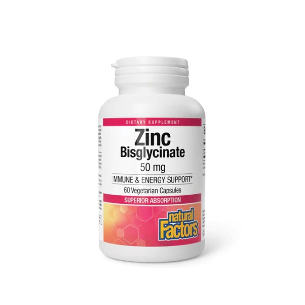 Bisglicinato de Zinc 50 mg (60 vcap), Natural Factors