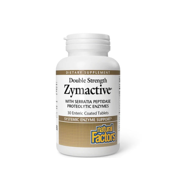 Double Strength Zymactive® Enzimas Proteoliticas Entericas (30 tabs), Natural Factors