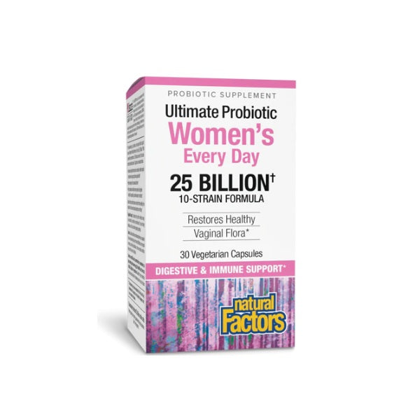 Ultimate Probioticos para Mujeres de Uso Diario 25 Billones (30 vcap), Natural Factors