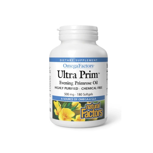 OmegaFactors® Ultra Prim™ EPO 500 mg / 50 mg GLA (180 softgels), Natural Factors