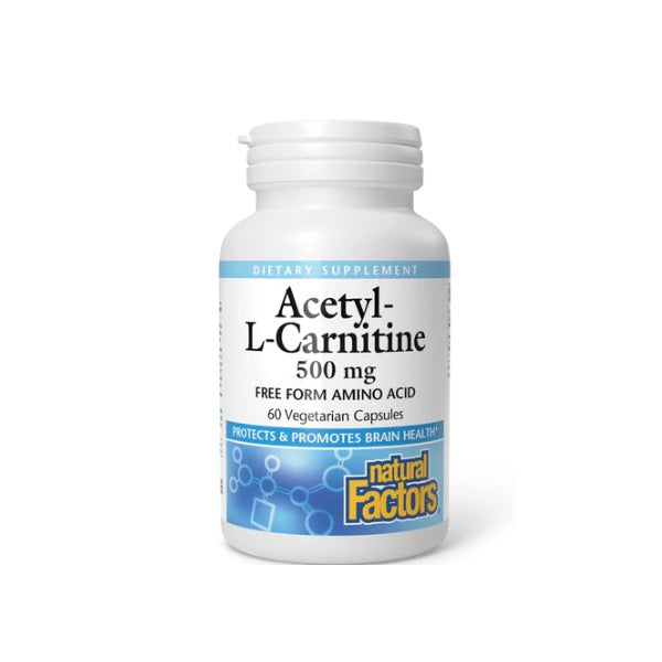 Acetil-L-Carnitina 500 mg (60 vcap), Natural Factors