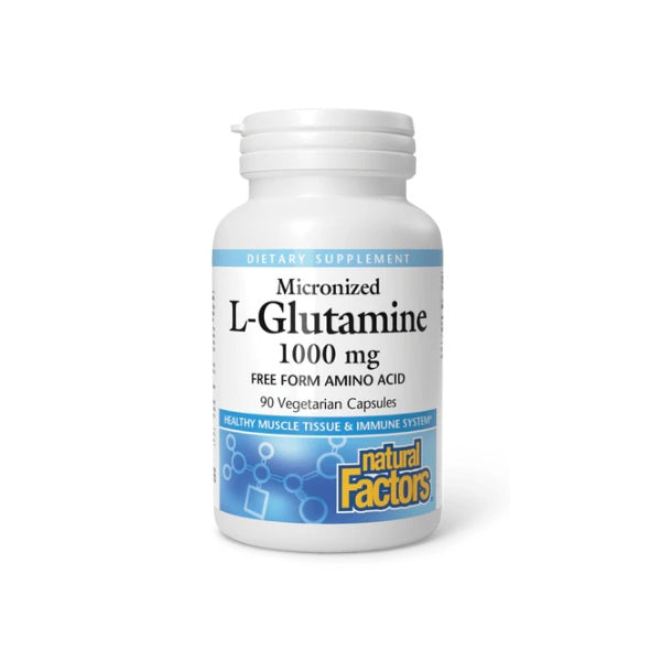 L-Glutamine Micronizado 1,000 mg (90 vcap),Natural Factors