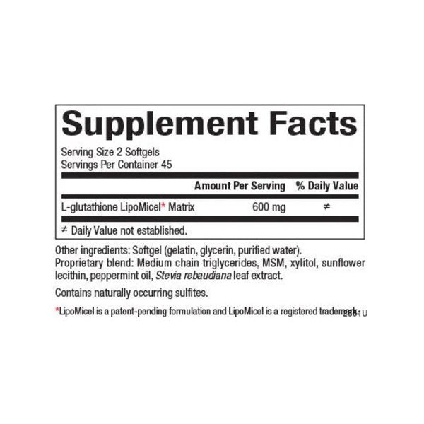 Matriz de Lipomicel de Glutation 300 mg (60 softgels), Natural Factors