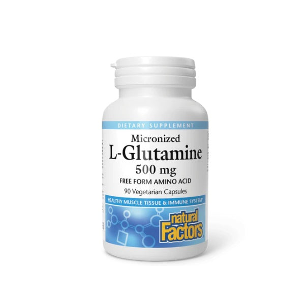 L-Glutamina Micronizada 500 mg (90 vcap), Natural Factors