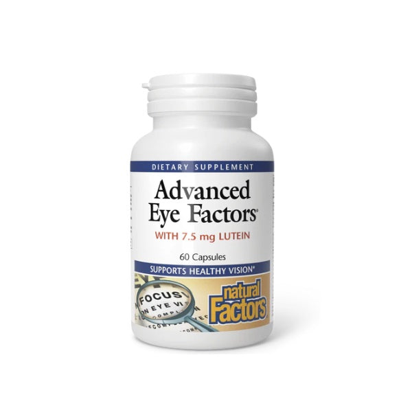 Advanced Eye Factors® w/ 7.5 mg Luteina, Apoyo Vista (60 caps), Natural Factors