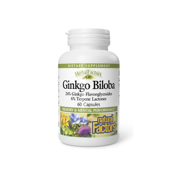 HerbalFactors® Ginkgo Biloba 60 mg (60 caps), Natural Factors