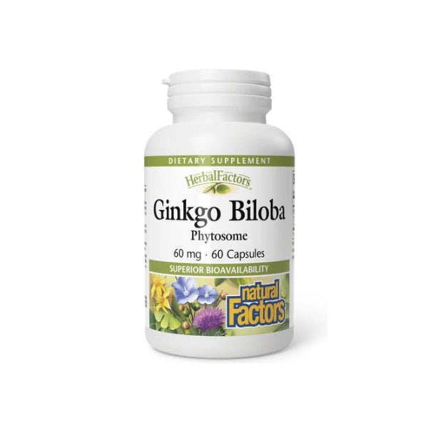 HerbalFactors® Ginkgo Biloba Fitosoma 60 mg (60 caps), Natural Factors