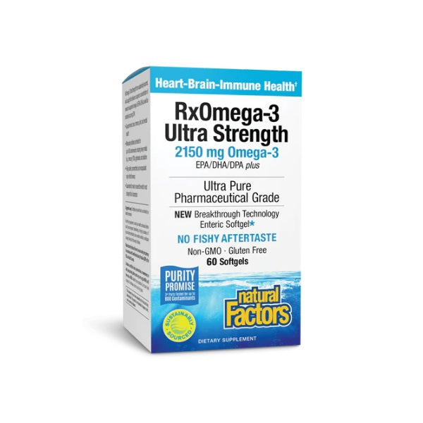 RxOmega-3 Ultra Resistencia 2,150 mg EPA/DHA/DPA Enteripure® (60 softgels), Natural Factors