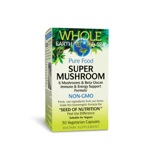 Whole Earth & Sea® Super Hongo (30 vcap), Natural Factors