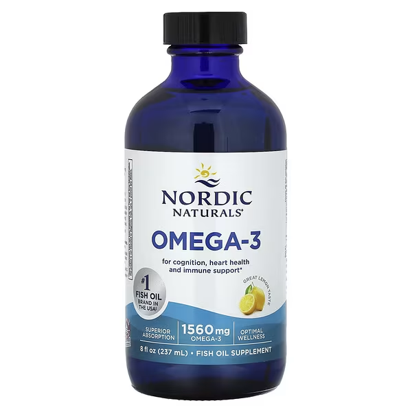 Omega-3 Lemon/Limón 1560 mg, 8 fl oz (237 ml), Nordic Naturals