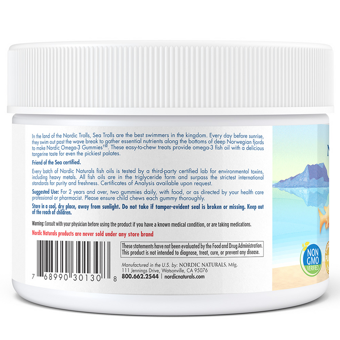 Omega-3, Mandarina 82 mg(60 gomitas), Nordic Naturals