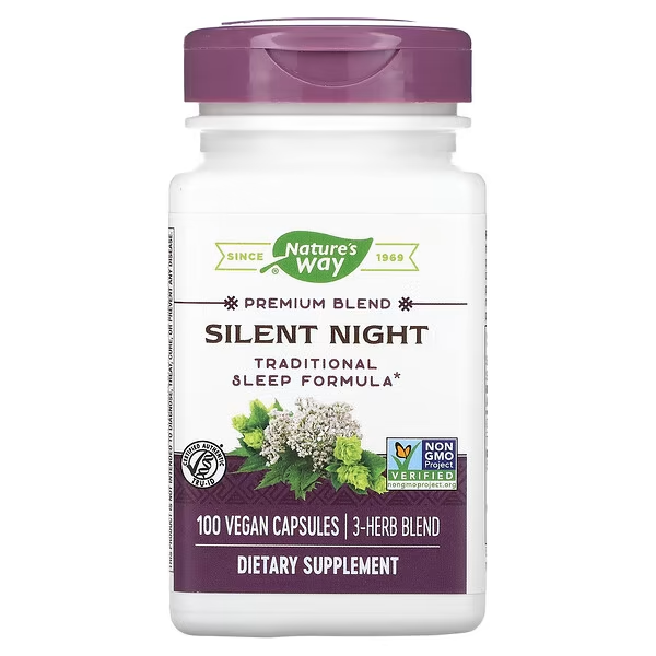 Silent Night, Conciliacón del Sueño (100 veg caps), Nature's Way