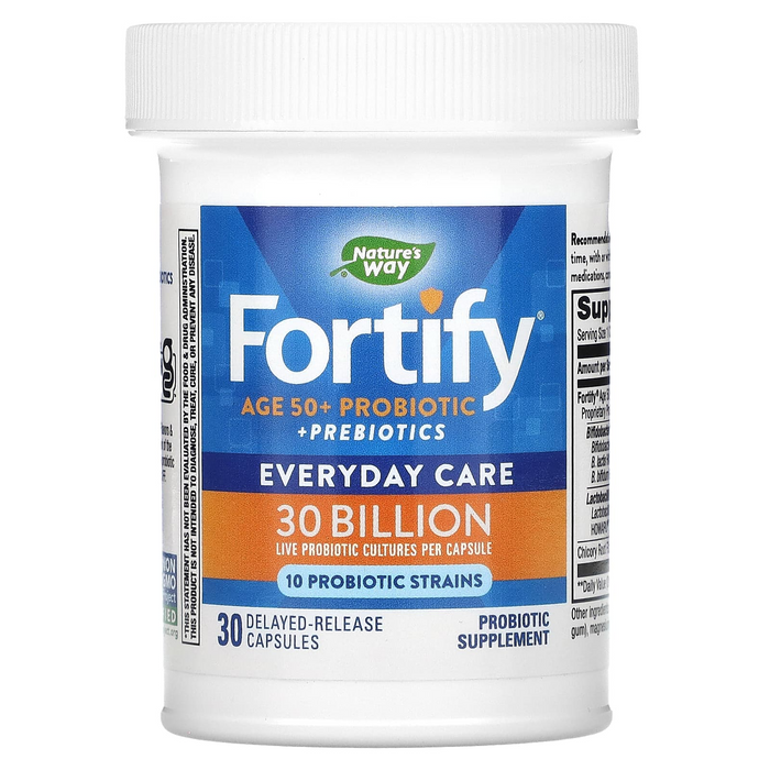 Fortify® 30 Billion Probiótico Diario Adultos 50+ (30 Caps), Nature's Way
