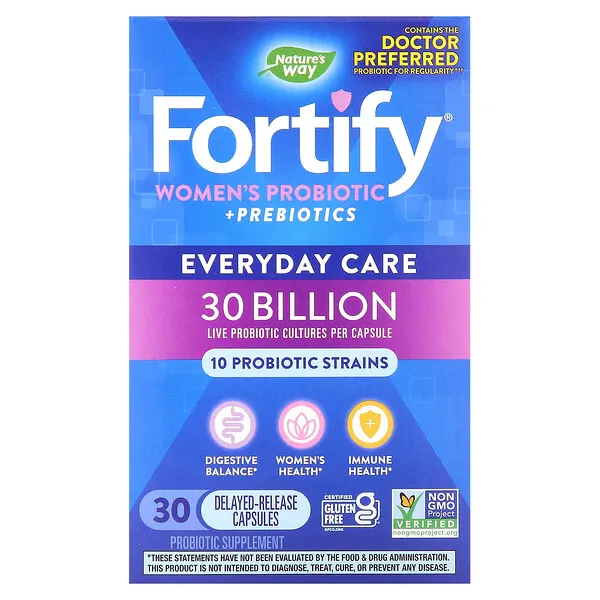 Fortify® 30 Billion Probiótico Diario para Mujeres (30 caps), Nature's Way