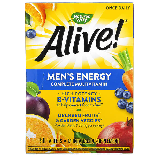 Alive!® Multivitamínico Energía Para Hombres (50 tabs), Nature's Way