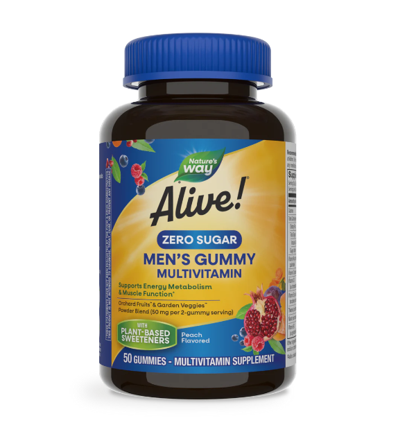 Alive! ® Multivitamínico para Hombre Zero Azúcar (50 gomitas), Nature's Way