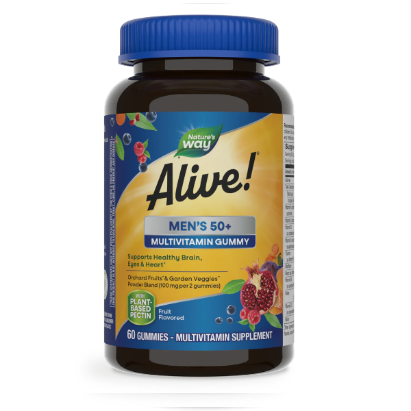 Alive!® Multivitamínico Para Hombres 50+ (60 gomitas), Nature's Way