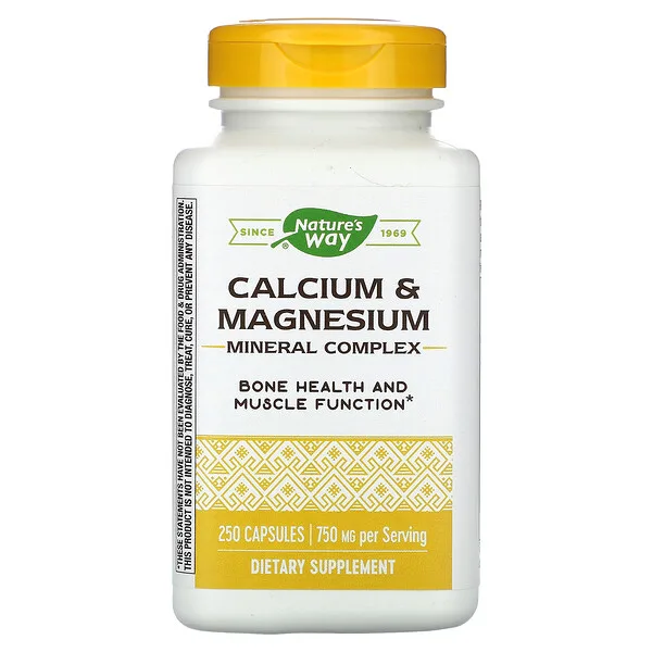 Calcio y Magnesio 750 mg (250 caps), Nature's Way