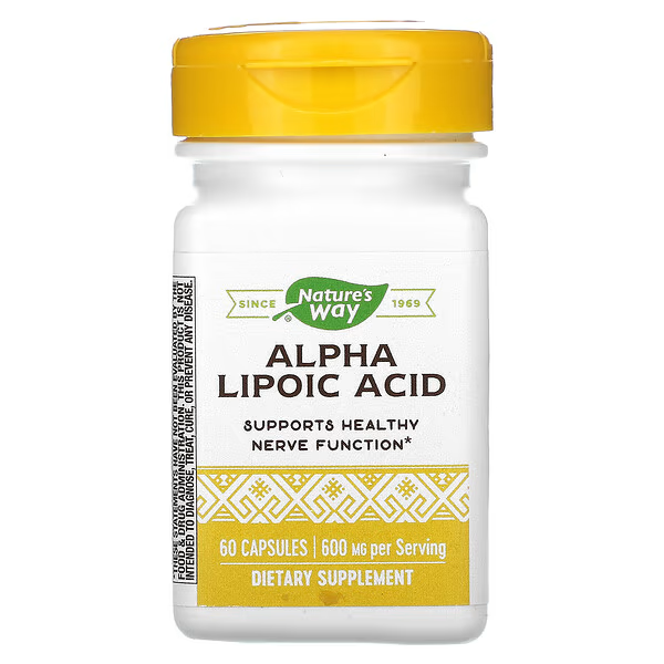 Ácido Alfa Lipoico 600 mg (60 caps), Nature's Way