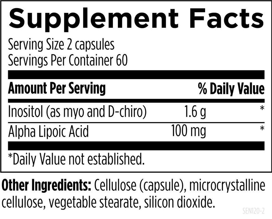 Myo & DChiro Inositol Sensitol™, Insulina (120 veg caps), Designs for Health